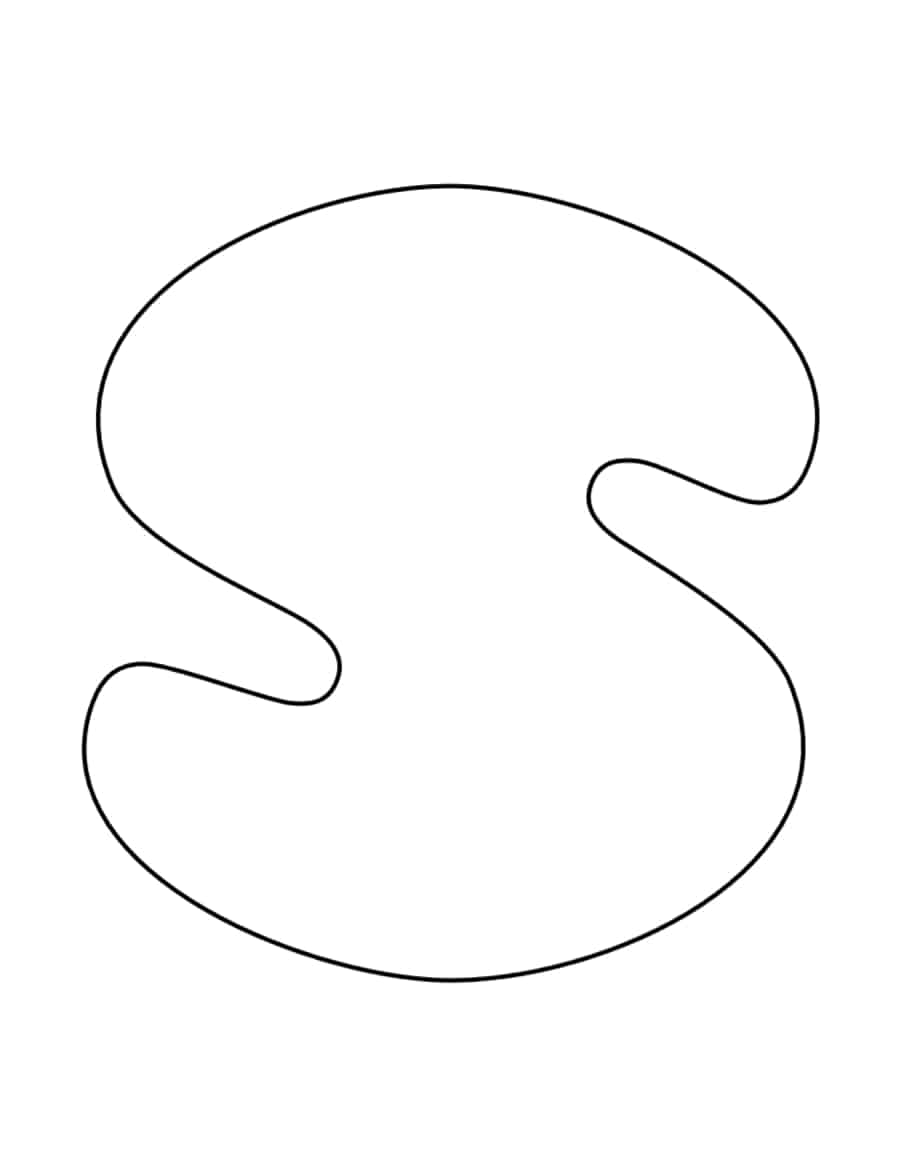 Bubble Letter S Kids Coloring Pages Pdf Free Vectors
